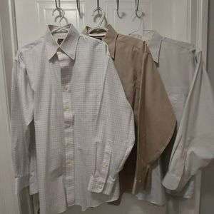 Bundle of 3 Jos A. Bank Dress Shirts - 15 1/2 - 33 -Lot A